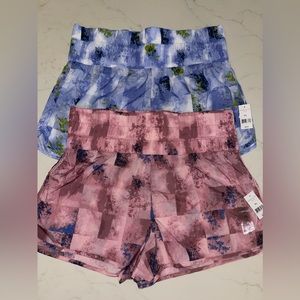 Dip Women’s Nylon High Waisted‎ Running/Athletic Shorts Bundle (2) Size XL